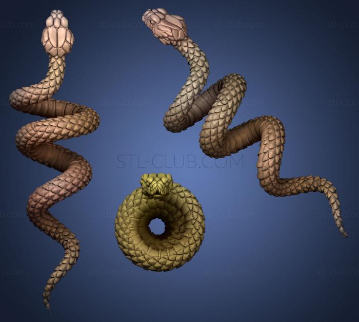 3D model snake round (STL)